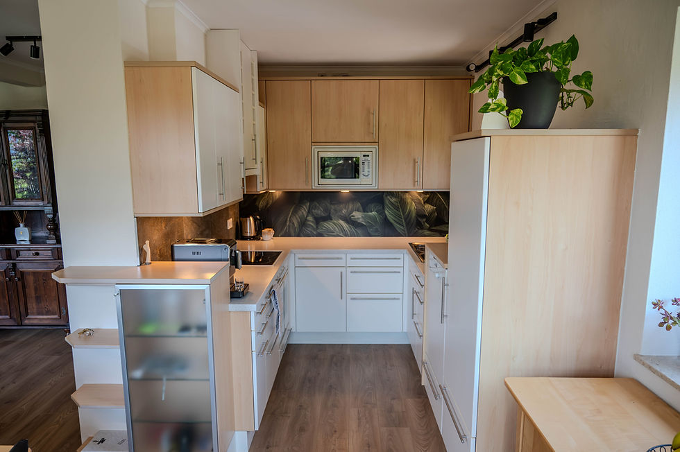 Voll ausgestattete Küche im Ferienhaus Haus Fine