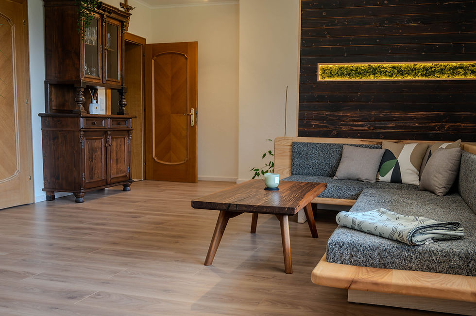 Gemütlicher Wohnbereich im Ferienhaus Haus Fine