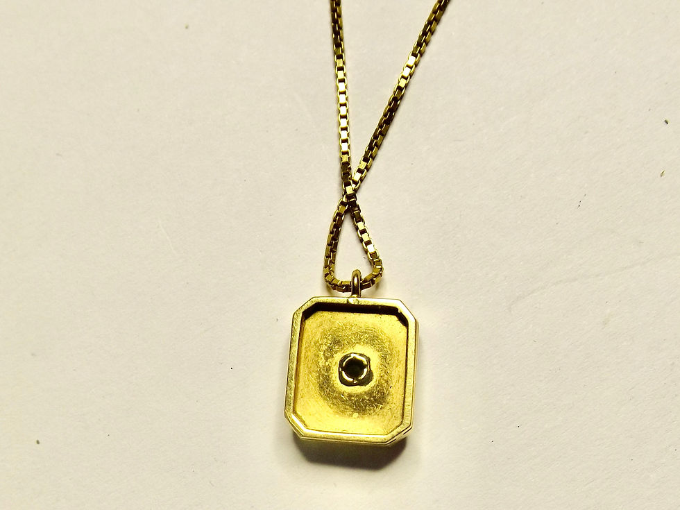 Miniaturbild: 1242* Kette mit Brillant Anhänger Lapislazuli - Gold 18 K .750/ ca 8,2g