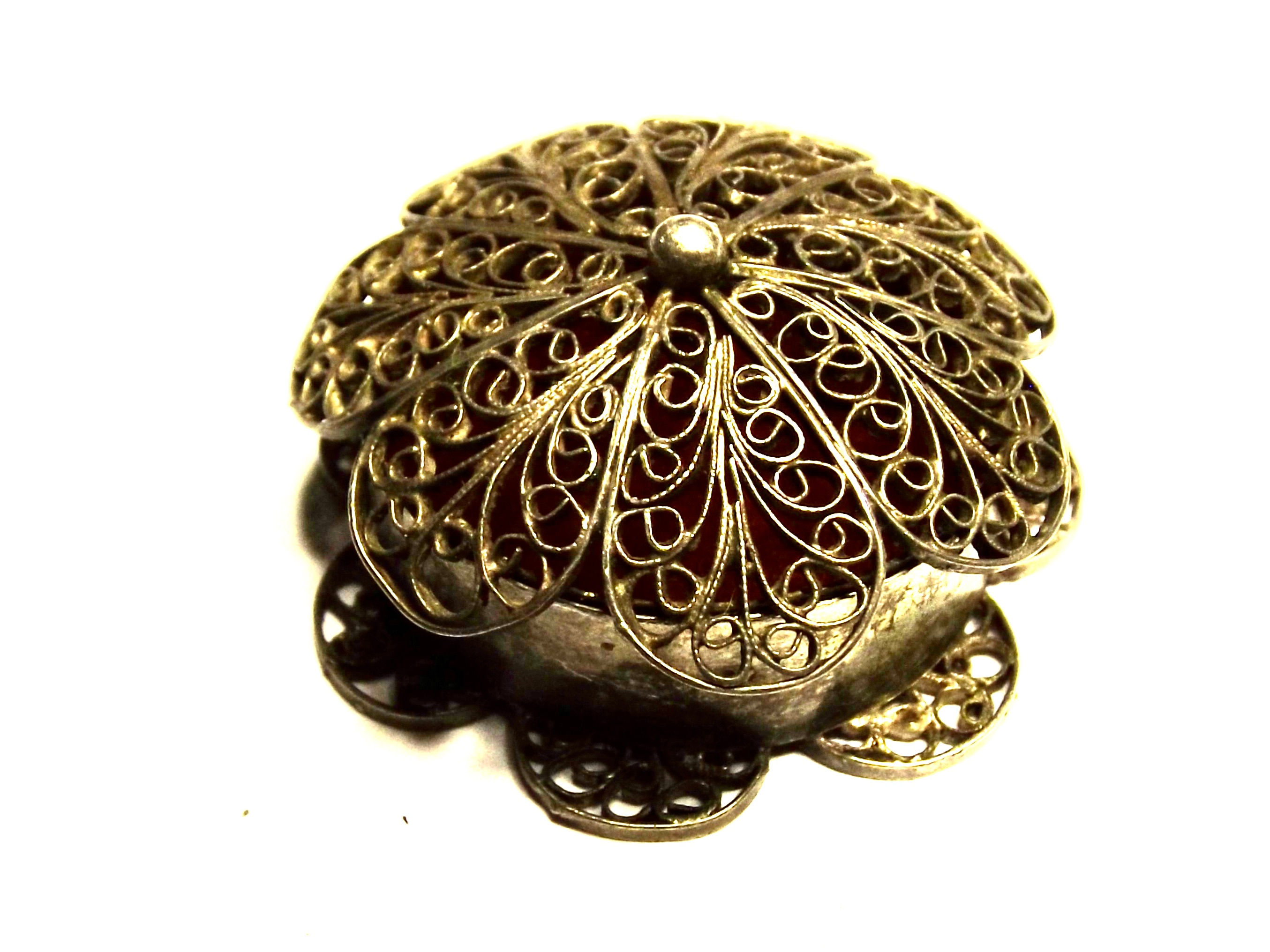 806* Tauf Taler Dose Silber Filigran Arbeit - 18.Jh - SEHR SELTEN