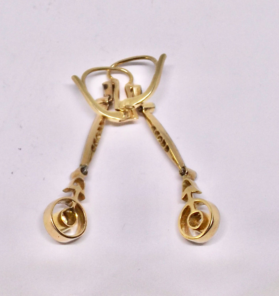 Miniaturbild: 133*  Ohrhänger mit 2 Brillanten/ca 0,56 Kt - Gold 14 Kt / .585