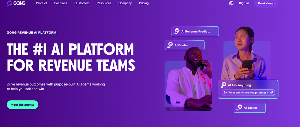 Gong website screenshot
