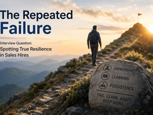 Soft, panoramic landscape showing a person walking up a rocky mountain path toward a peak at sunrise, symbolizing resilience and persistence. Warm light spreads across misty hills in the background, while a stone in the foreground highlights key traits like ownership, learning, and persistence.