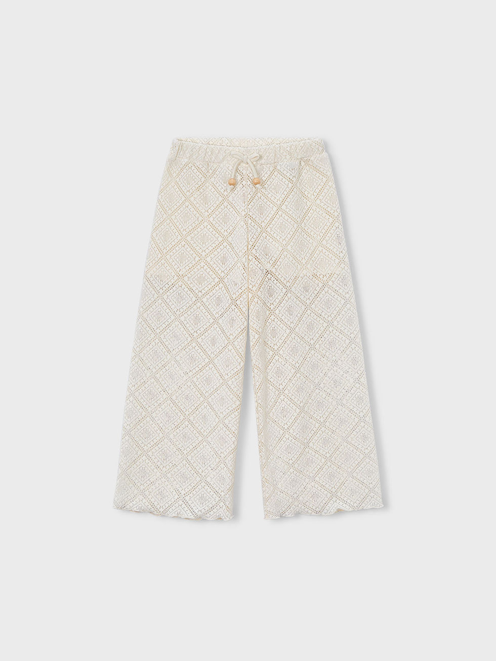 Sommer Hose weites Bein kurzarm Festlich Freizeit Spitze creme Kind Mädchen Marke Mayoral