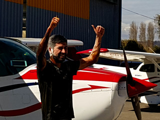 Primer Vuelo solo de Arturo Carrillo