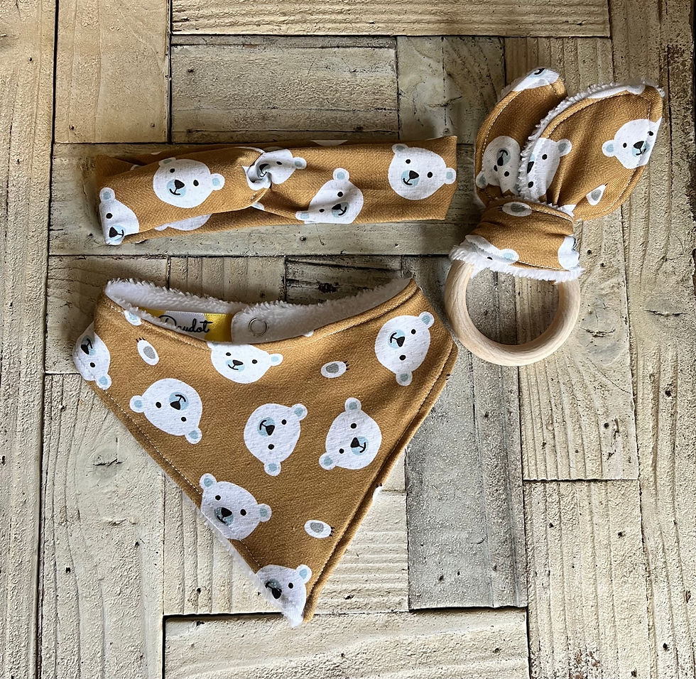 Thumbnail: Gift Set - Romper, Headband & Teether