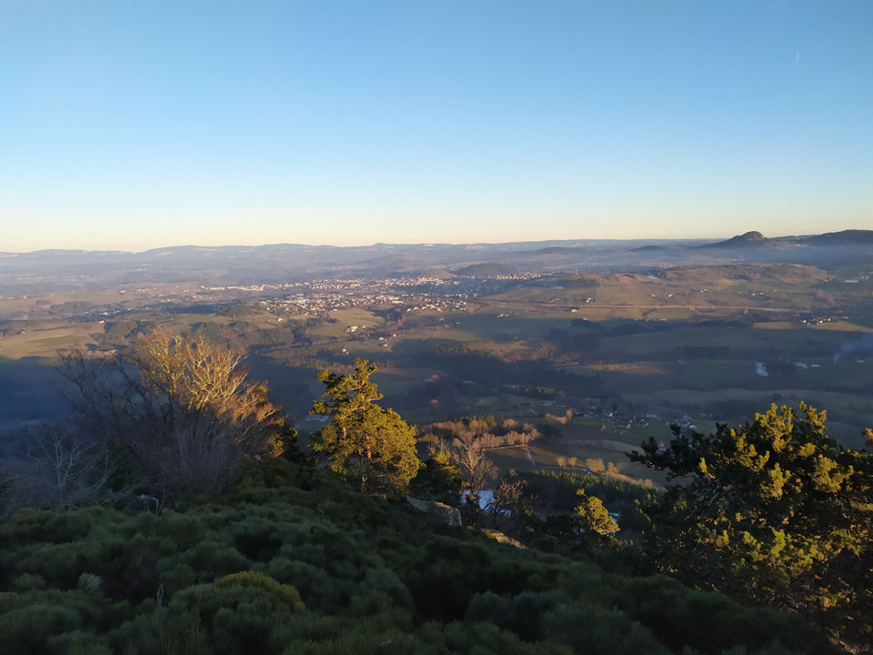 Vue depuis le Suc d'Ayme sur la ville d'Yssingeaux