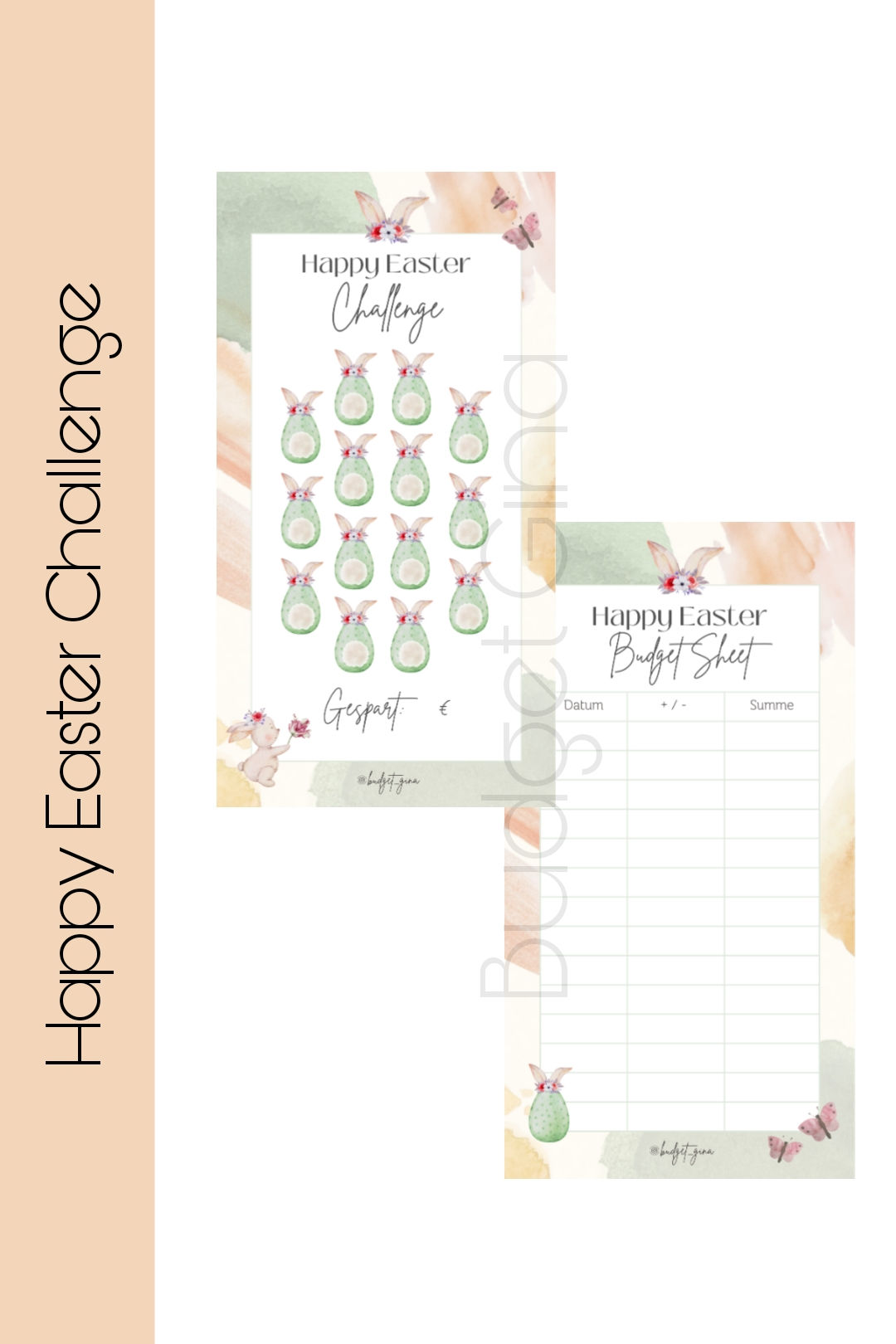 Happy Easter Challenge including budget sheet