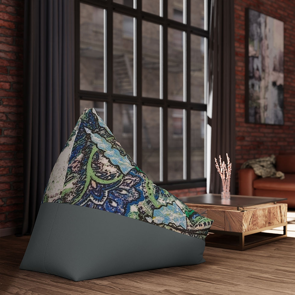 "Blue Lavender" artistic Bean Bag Chair Cover