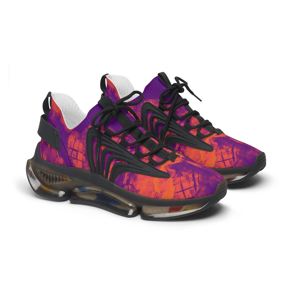 Thumbnail: Ablock Creepers, CBK & A- Women's Mesh Sneakers in 'Croc V Snake' design