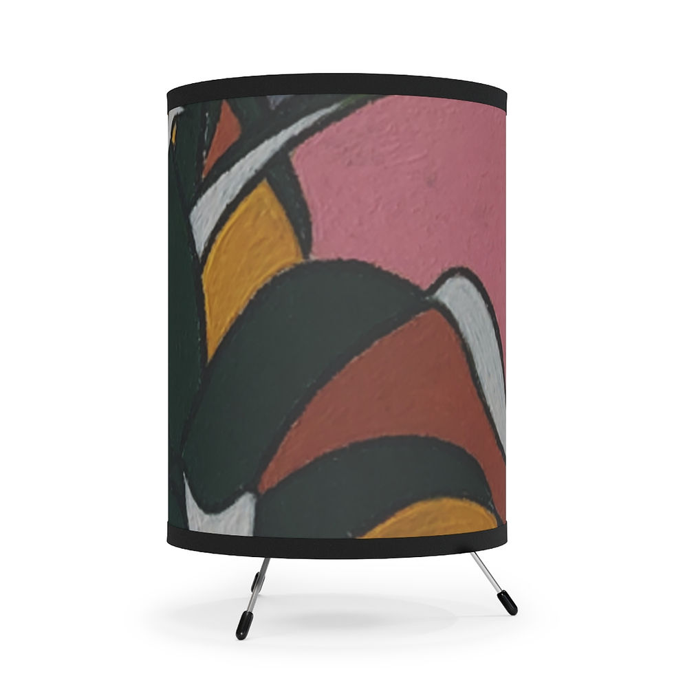 Thumbnail: Artistic Tripod Lamp with High-Res Printed Shade, US\CA plug
