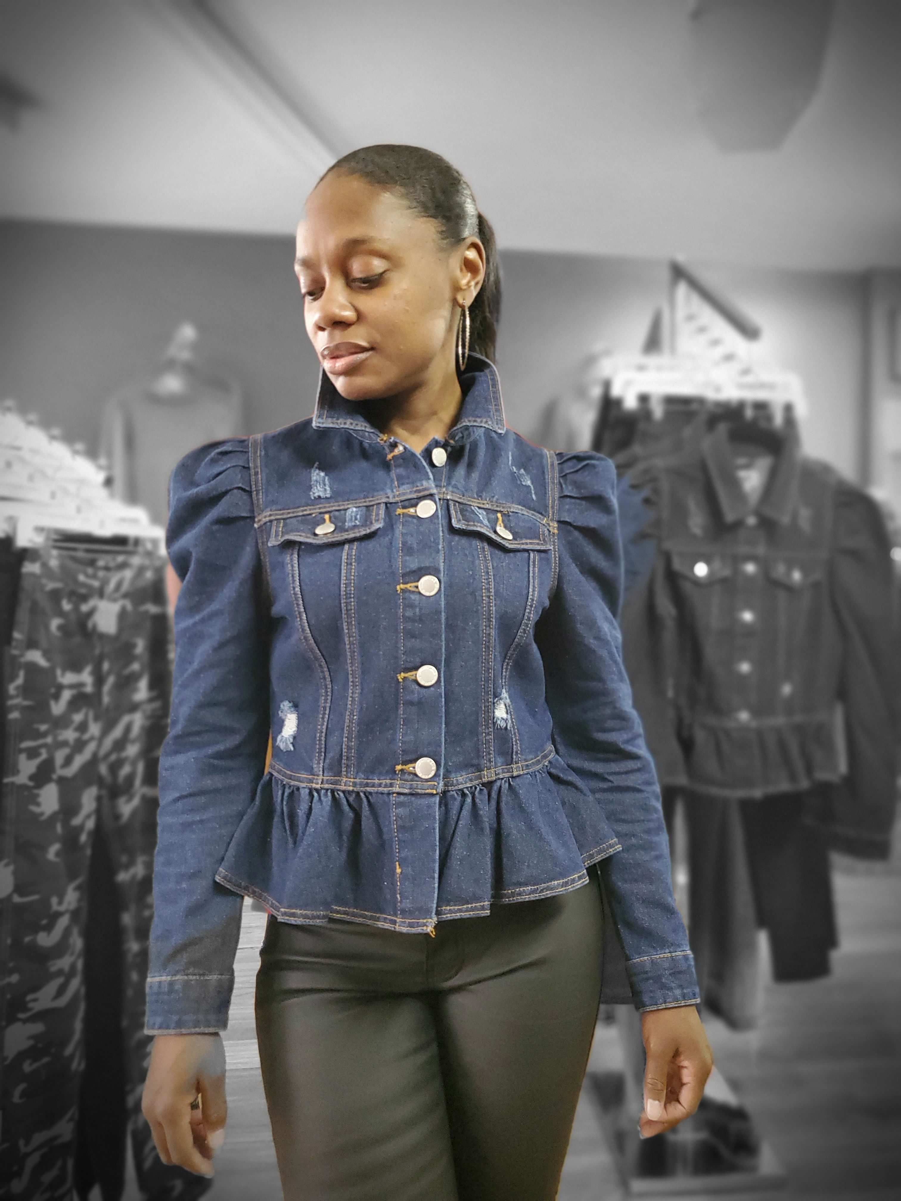 Denim Peplum