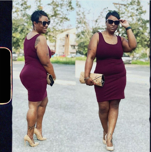 burgundy tank top dress OCTAVIA DRESS