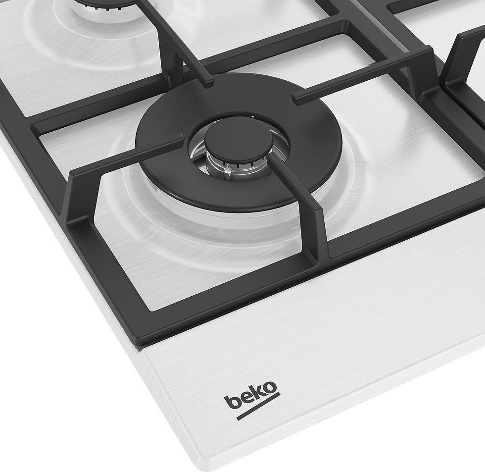 Thumbnail: Beko Built-In Gas Hob 3 Burners & 1 Wok Burner 60cm White