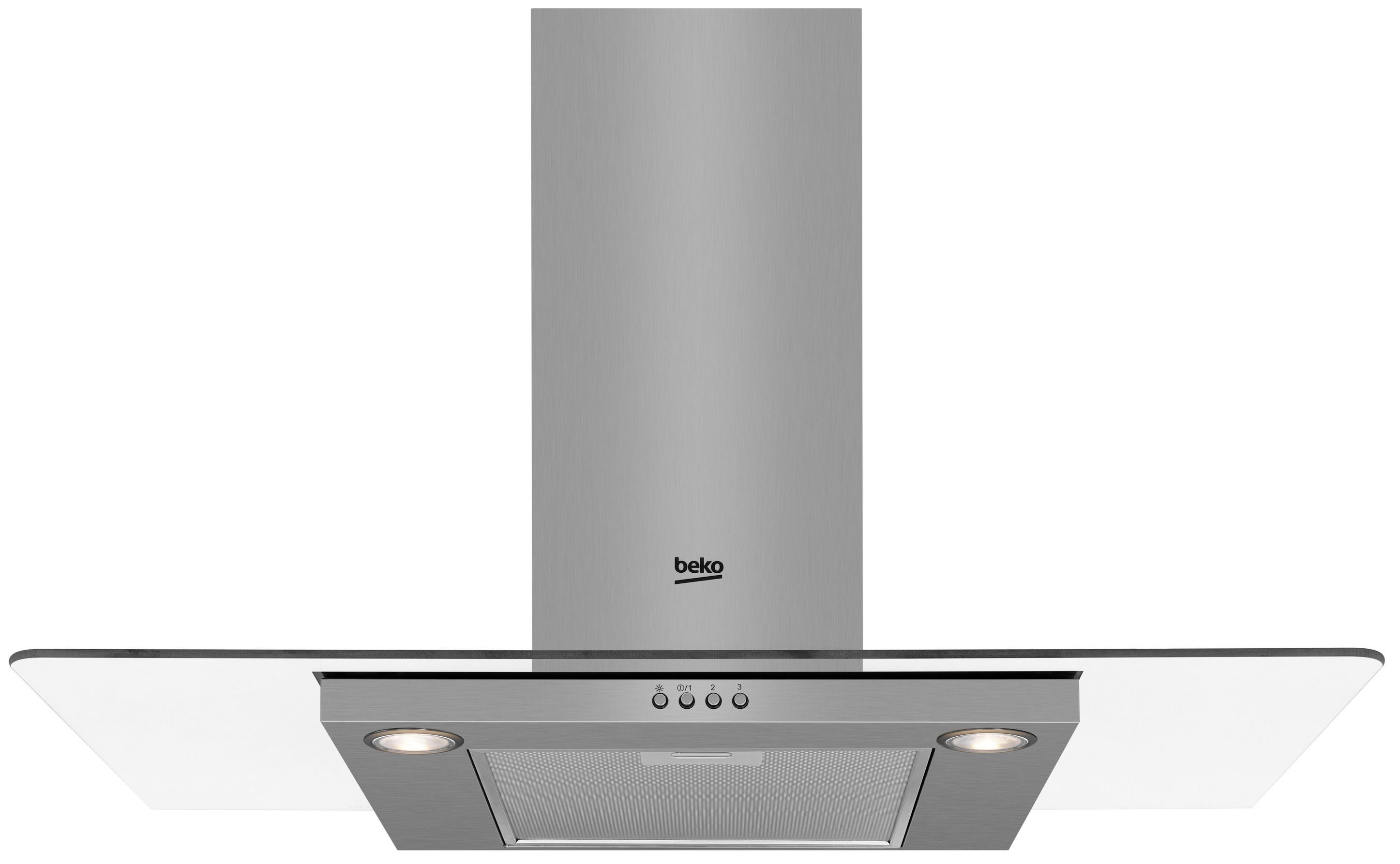 Beko Stainless Steel & Glass Chimney Hood 90cm