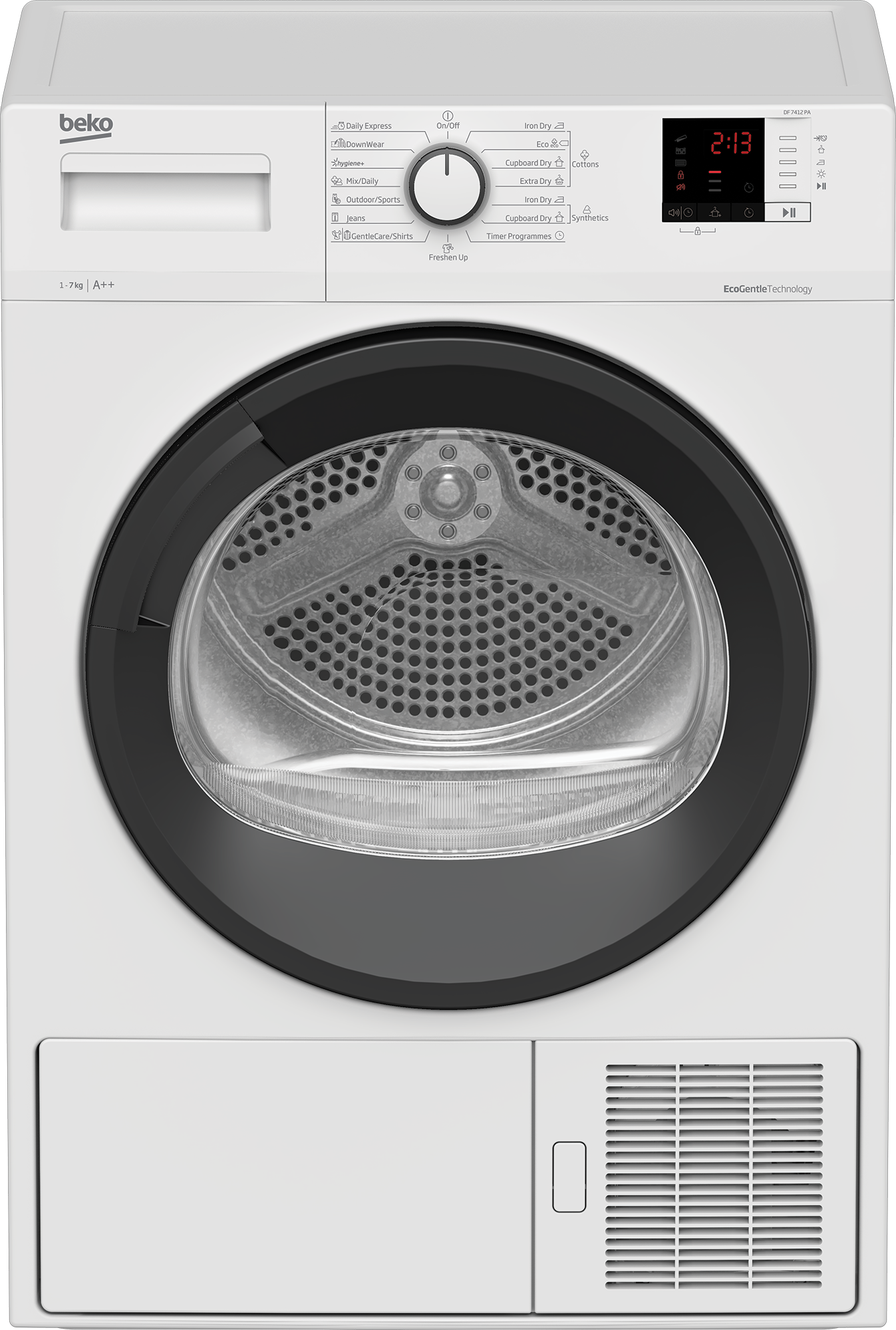 Beko Slim Tumble Dryer Heat Pump Sensor 7Kg White A++DF7412PA