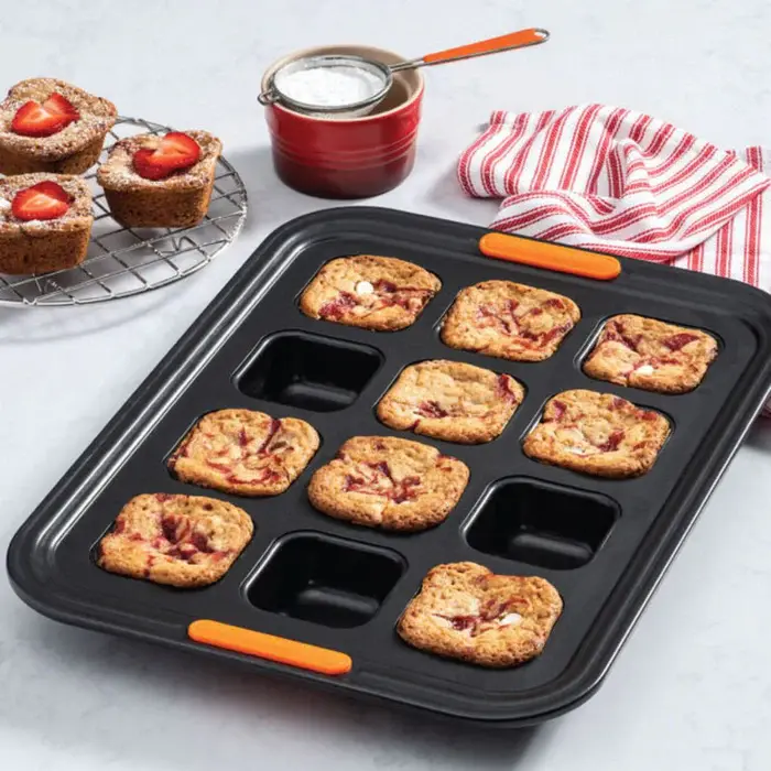 Thumbnail: Le Creuset Bakeware 12 cup Brownie Tray Black
