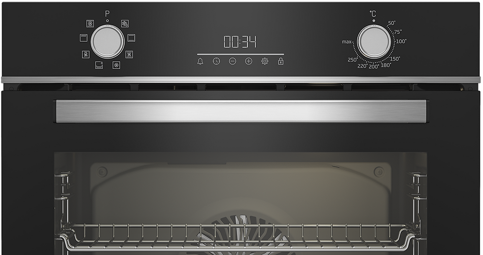 Thumbnail: Beko Built-In Oven 8 Function 60cm 72L Black & Stainless Steel