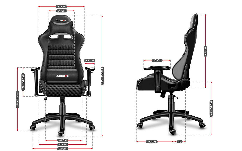 Thumbnail: HUZARO FORCE 6.0 GREY MESH GAMING CHAIR