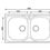 Thumbnail: Asil Inset Serisi AS90 Double Sink Stainless Steel
