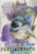 Whimsy Watercolor Birdie 