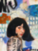 Vintage Lady Collage Painting