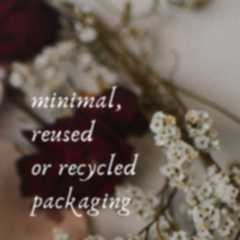 I'd like to opt for minimal/recycled packaging!