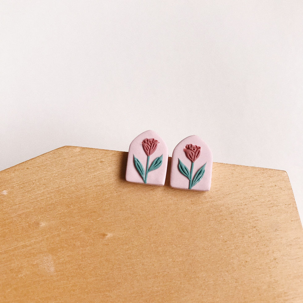 Mixed Restock Polymer Clay Stud Earrings Stainless Steel (4)