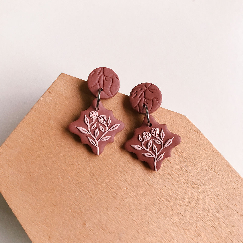 Polymer Clay Dangly Earrings Stainless Steel (12)