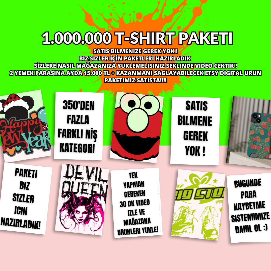 1 MİLYON DİJİTAL ÜRÜN PAKETİ