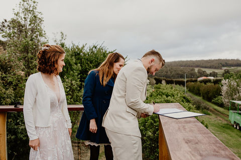 Perth Hills orchard elopement on a Wednesday afternoon by Sally Bruce Celebrant