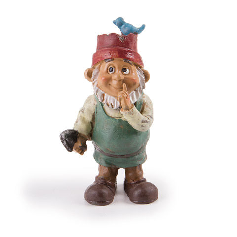 Bird Hat Gnome Boy - Resin - 3.5 inches