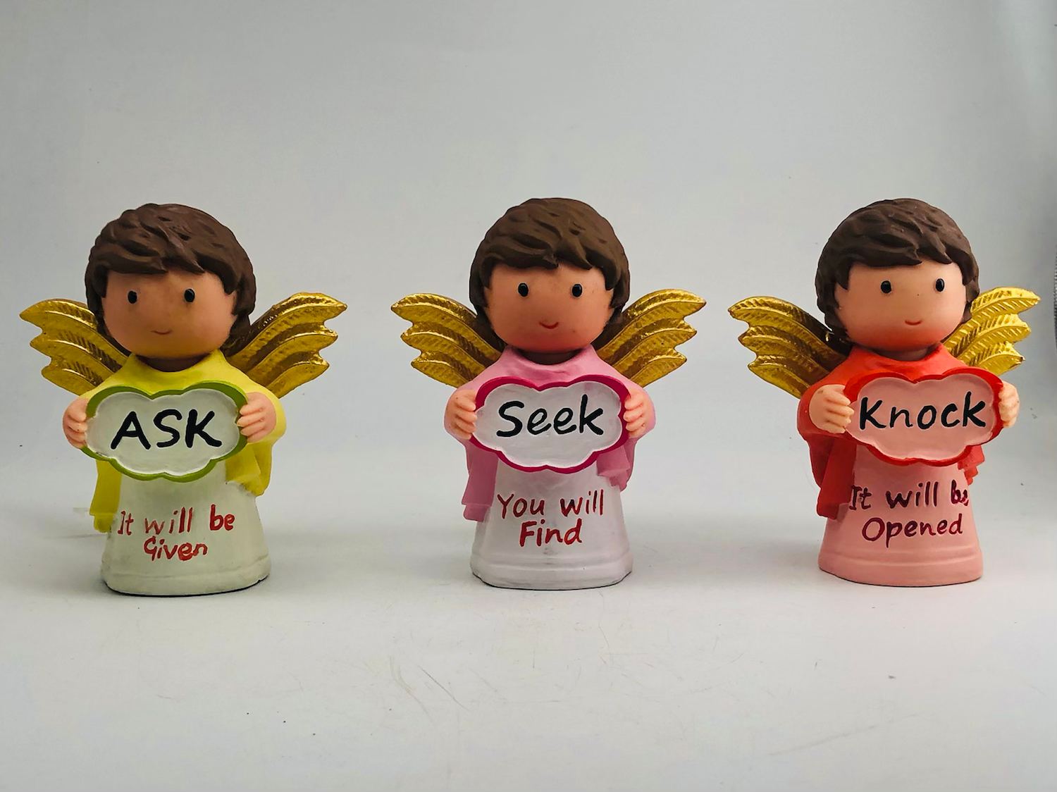 Angels - Ask Seek Knock (Set of 3 Angels) 