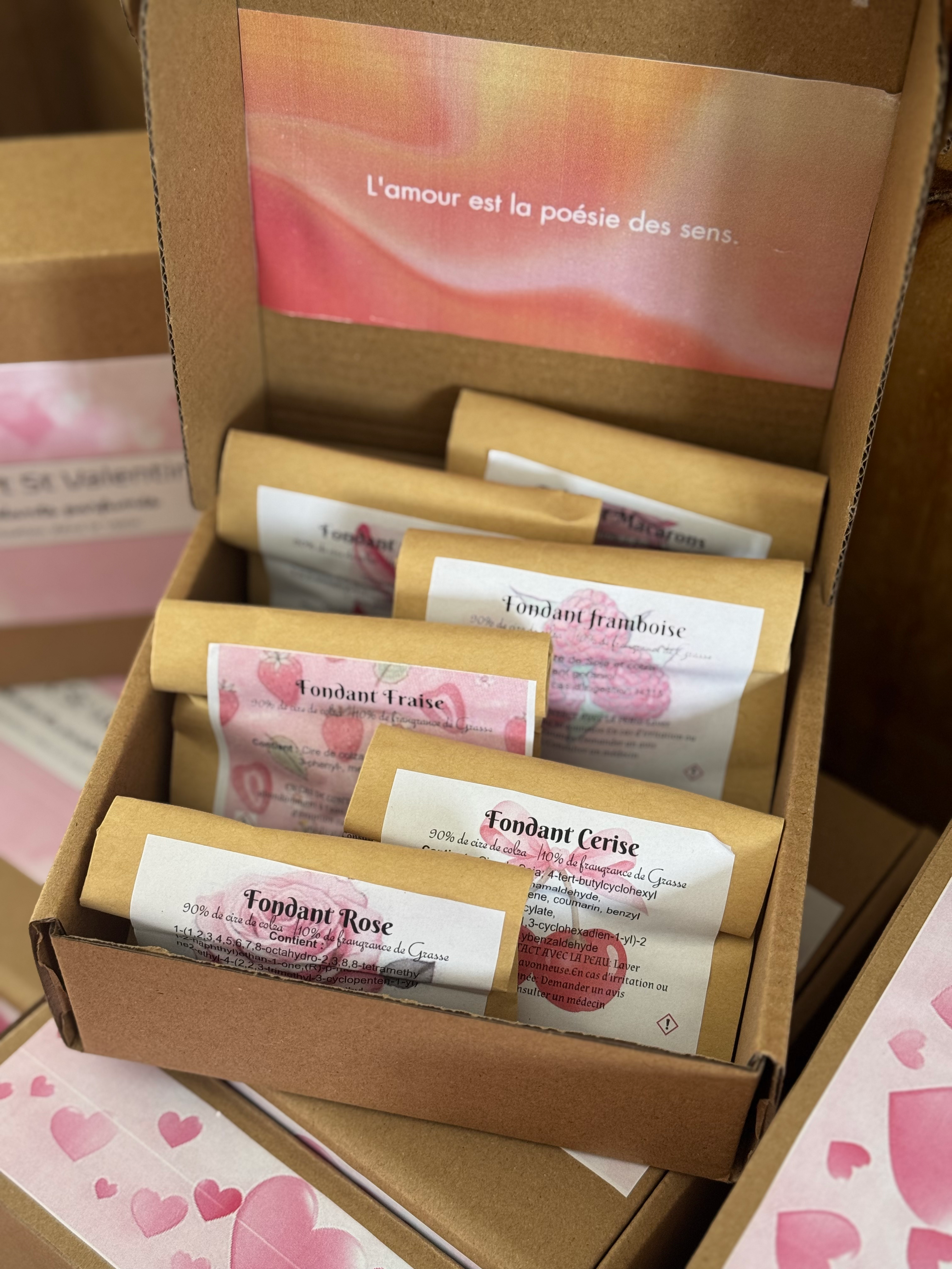 Coffret 6 fondants St Valentin 