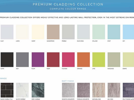 What colour options are there for hygienic wall cladding