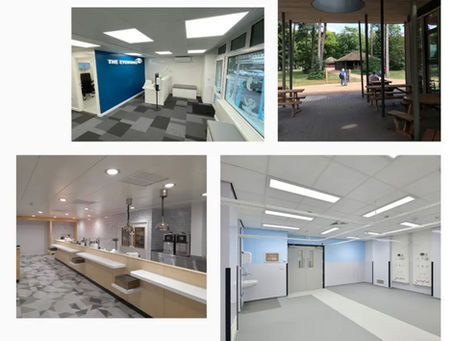 a picture of hygienic wall cladding in different areas