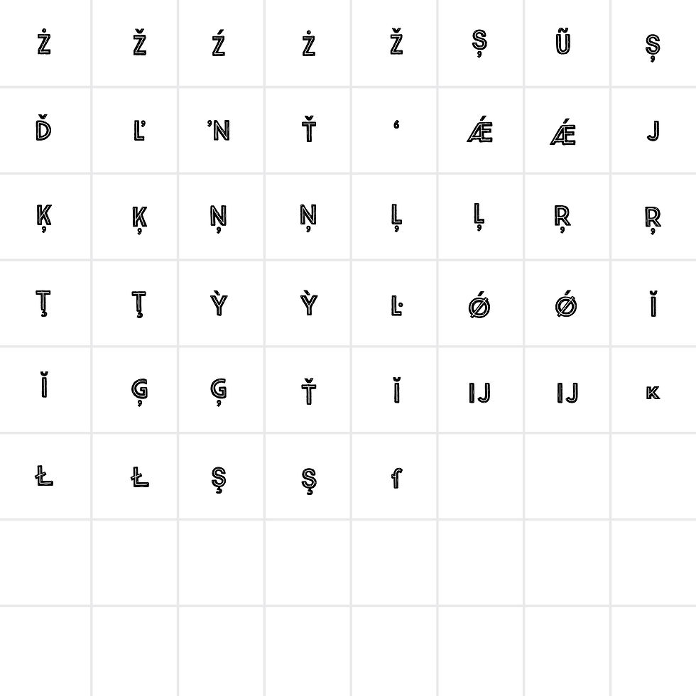 Thumbnail: True North Rough Inline Black Font