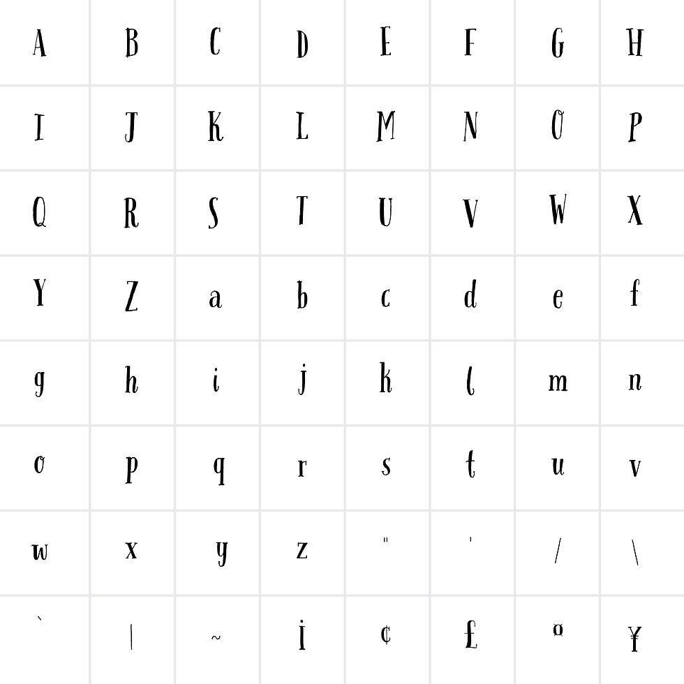 Thumbnail: Pacific Northwest Letters Font