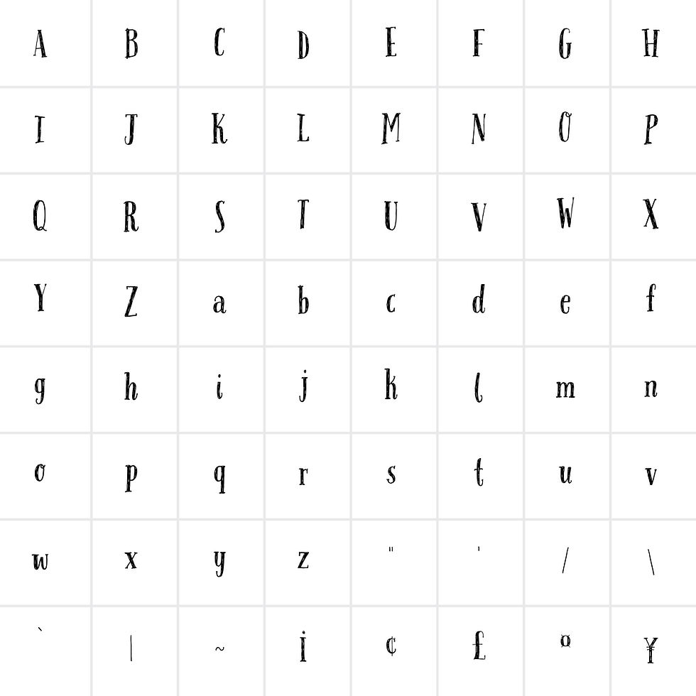 Thumbnail: Pacific Northwest Letters Rough Font