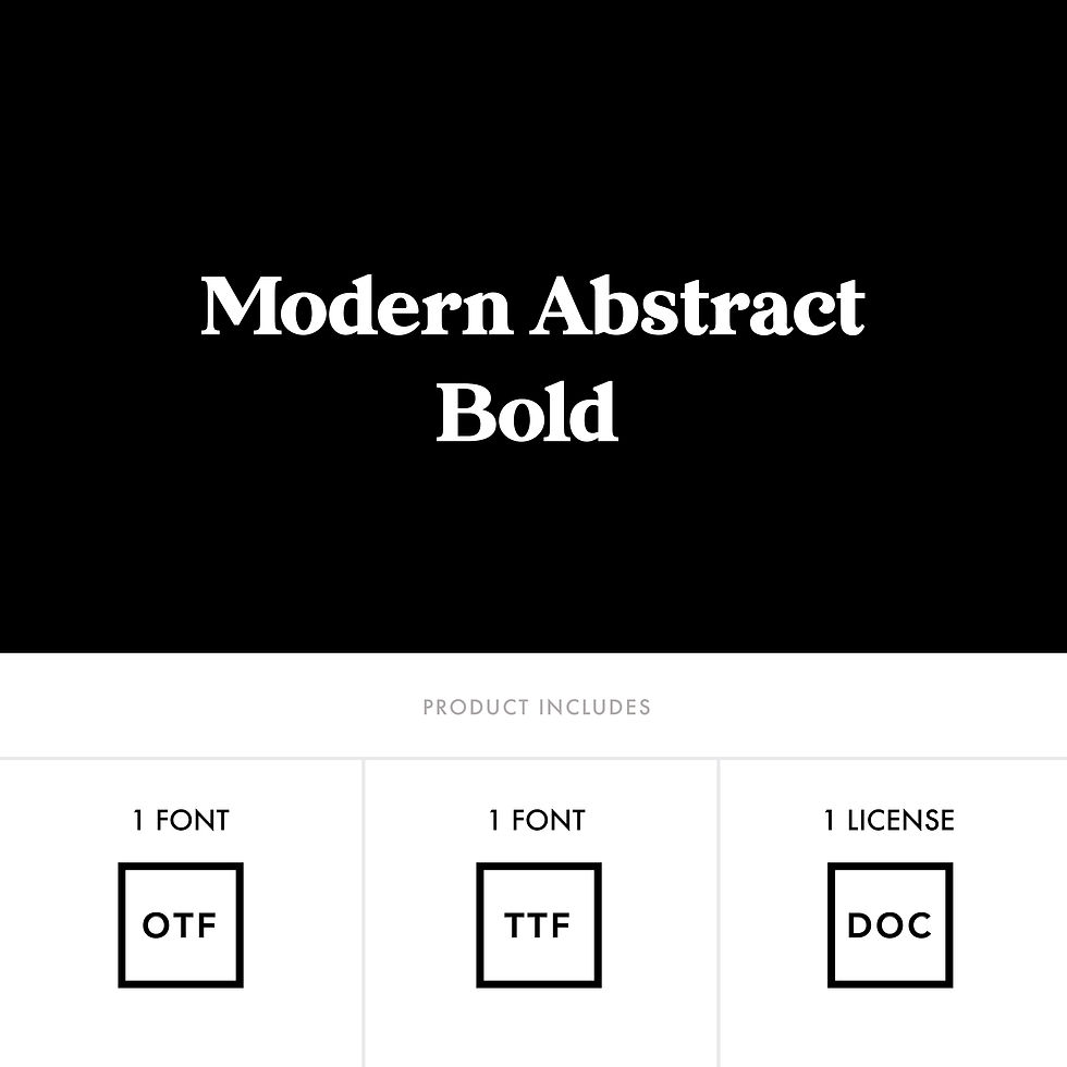 Thumbnail: Modern Abstract Bold Font