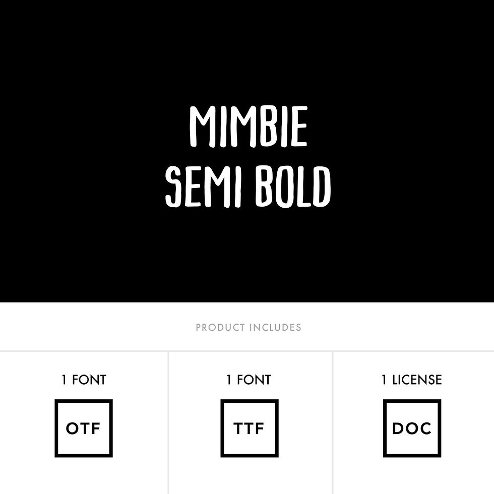 Thumbnail: Mimbie Semi-Bold Font