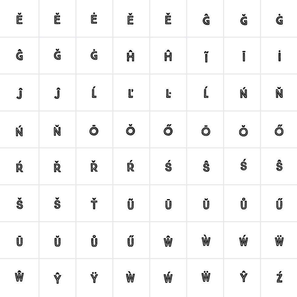 Thumbnail: True North Rough Inline Black Font