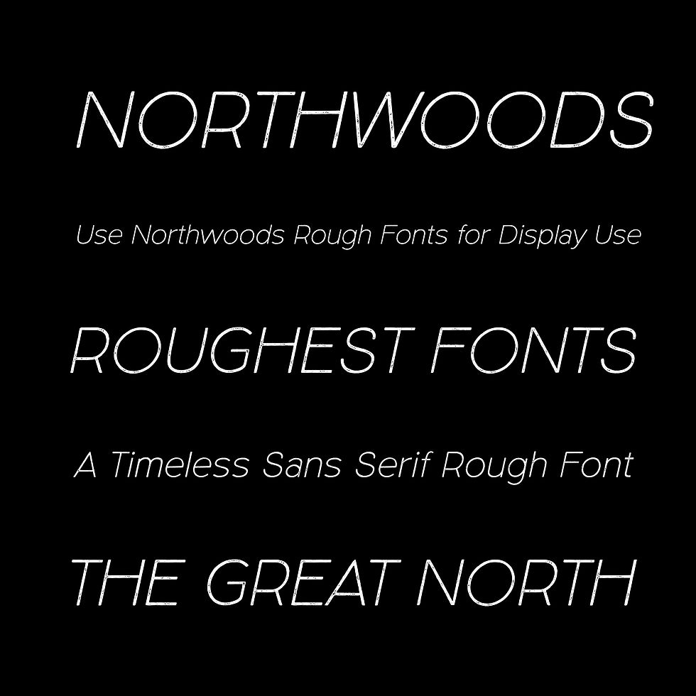 Thumbnail: Northwoods Roughest Thin Italic Font