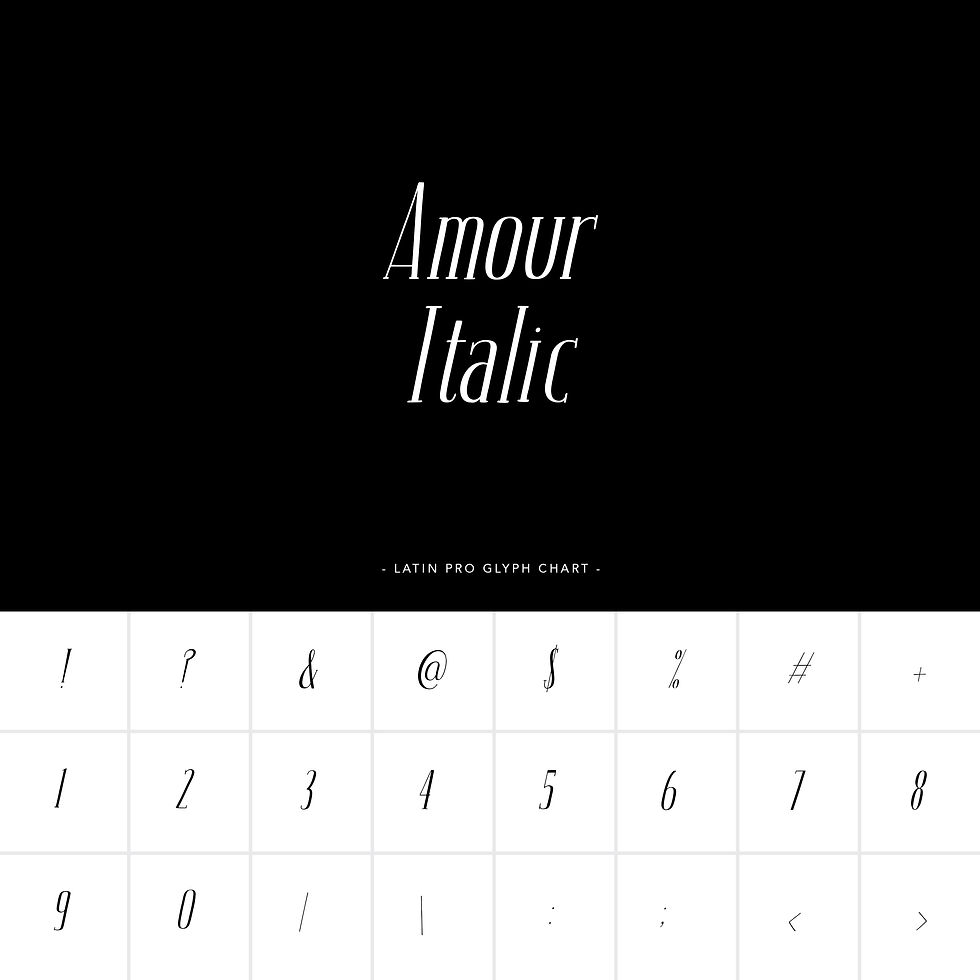 Thumbnail: Amour Basic Italic Font