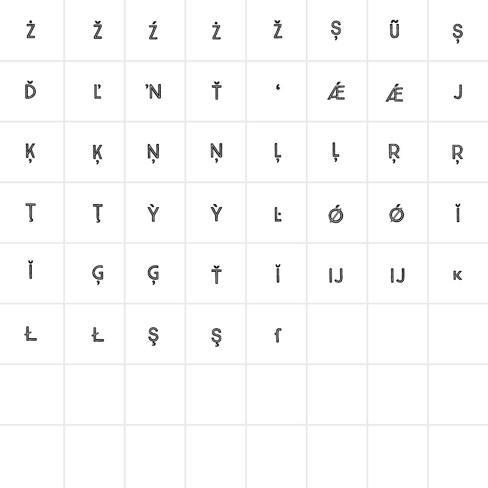 Thumbnail: True North Rough Inline Font