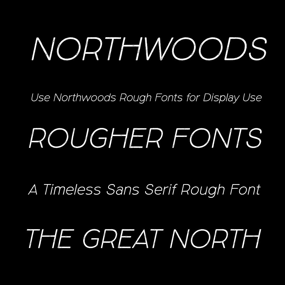 Thumbnail: Northwoods Rougher Ultra Light Italic Font