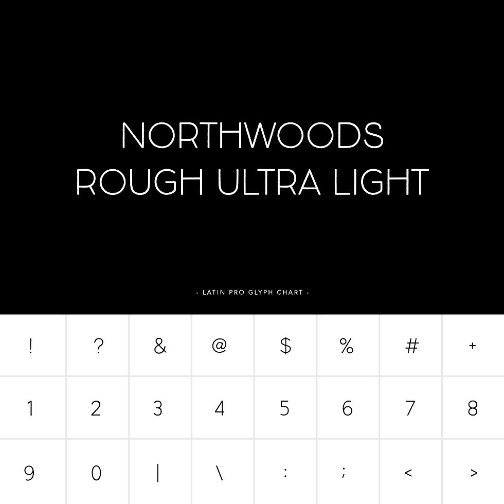 Thumbnail: Northwoods Rough Ultra Light Font