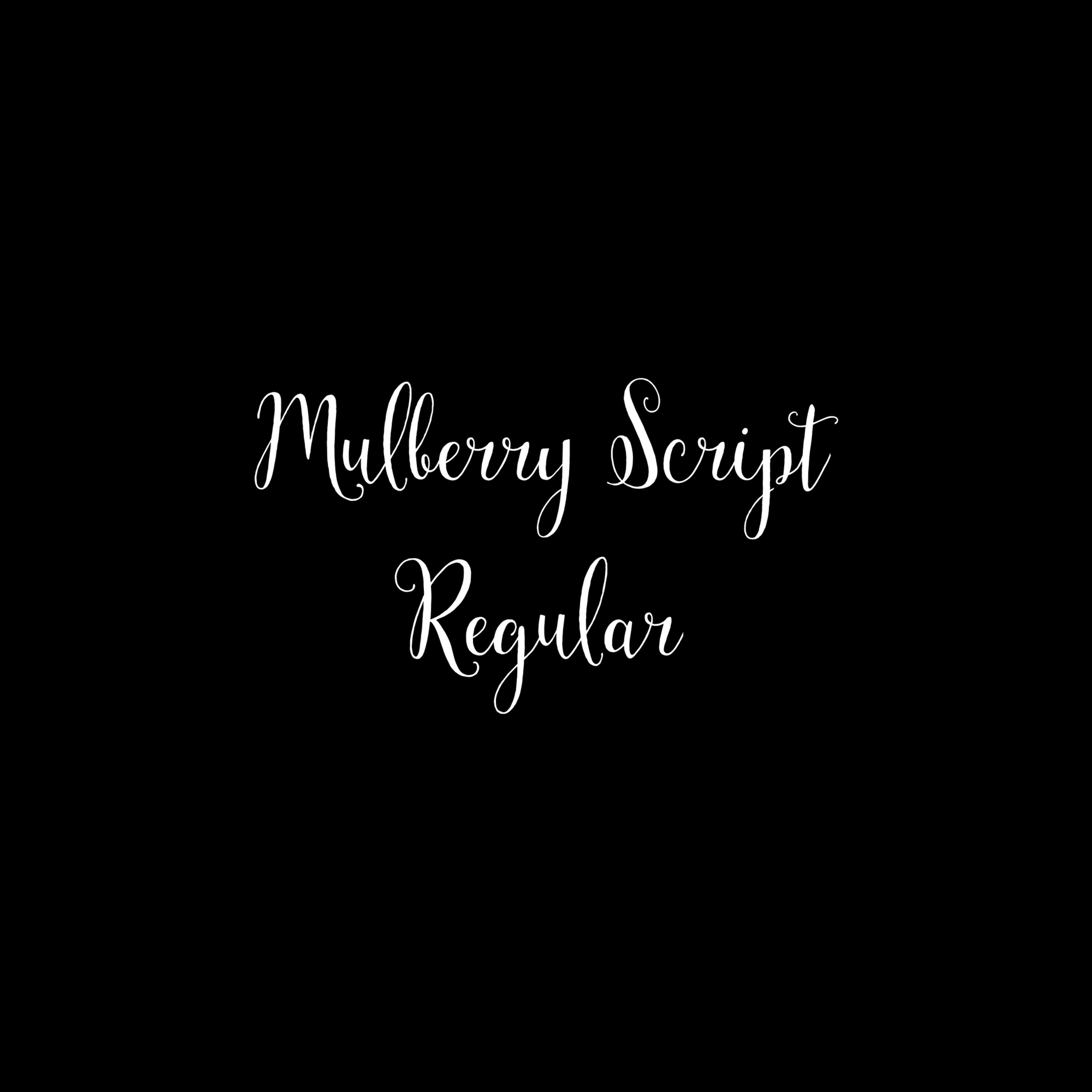 Mulberry Script Font - 1 User