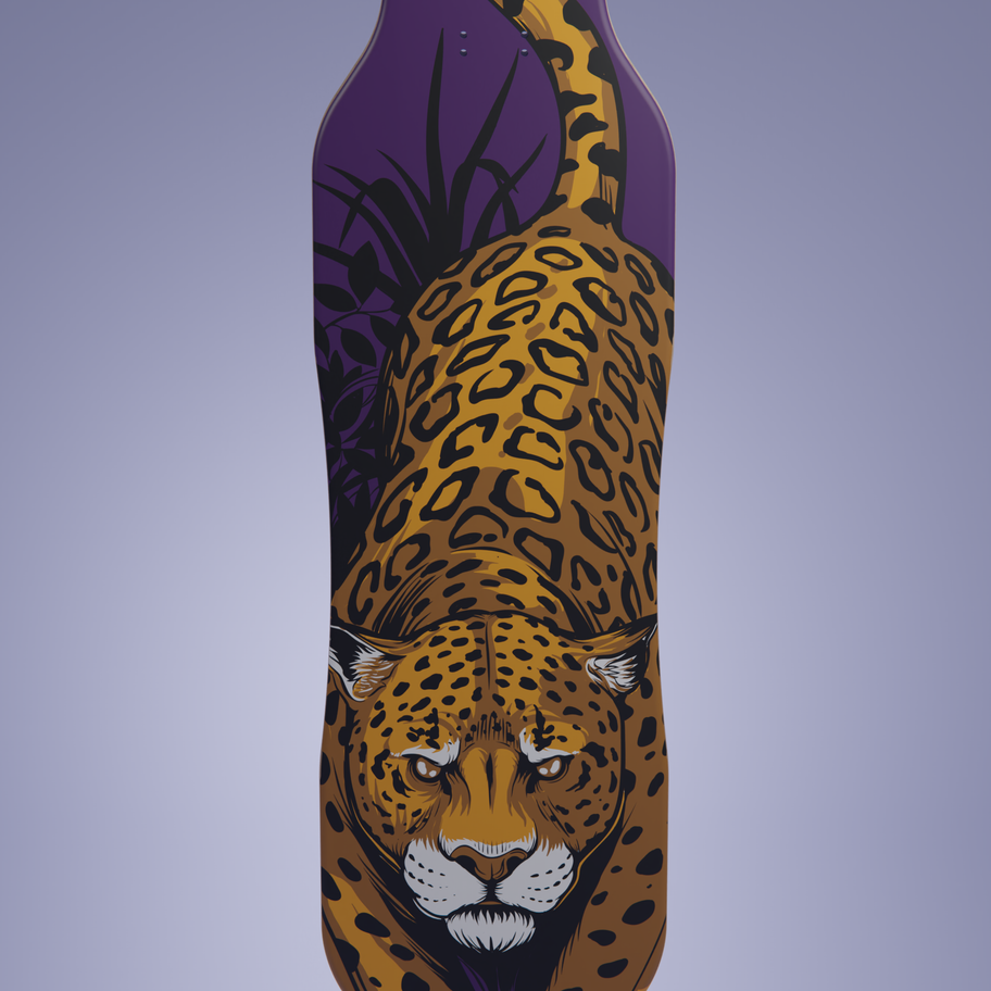 skate longboard onça pintada verso