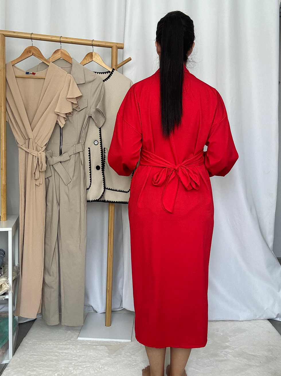 Miniature : Robe Mi Longue Rouge
